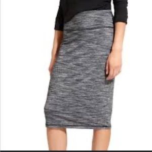 Athleta high rise pull on tube pencil skirt